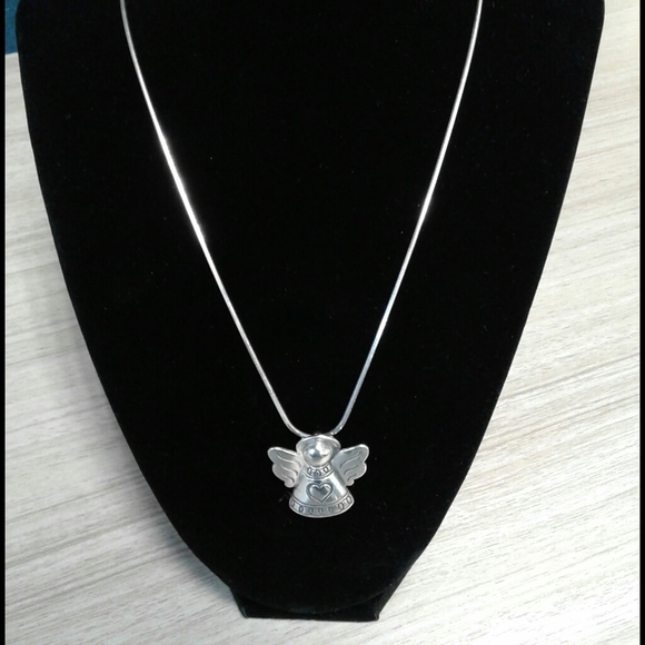 None Jewelry - Sterling angel on sterling chain